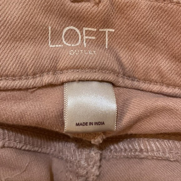 Loft Jeans Jegging Womens 8 Petite Ankle Cropped Stretchy Pink Spring Summer - Picture 7 of 11